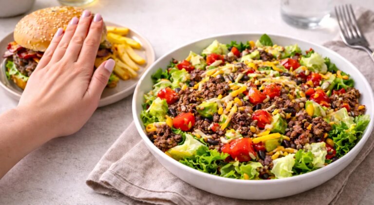 Новий кулінарний хіт з ТікТок: ситний салат-бургер замість вечері 11 Новий кулінарний хіт з ТікТок: ситний салат-бургер замість вечері 11