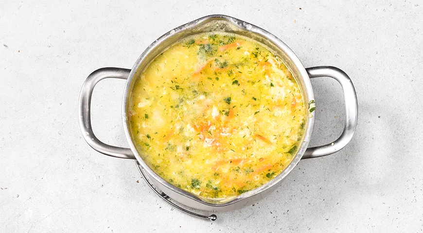 Соковитий пшоняний суп з яєчною павутинкою: покроковий рецепт з фото 8