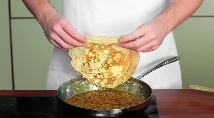 Ароматні млинці «Креп Сюзетт» з цитрусовою ноткою: покроковий рецепт із фото 6