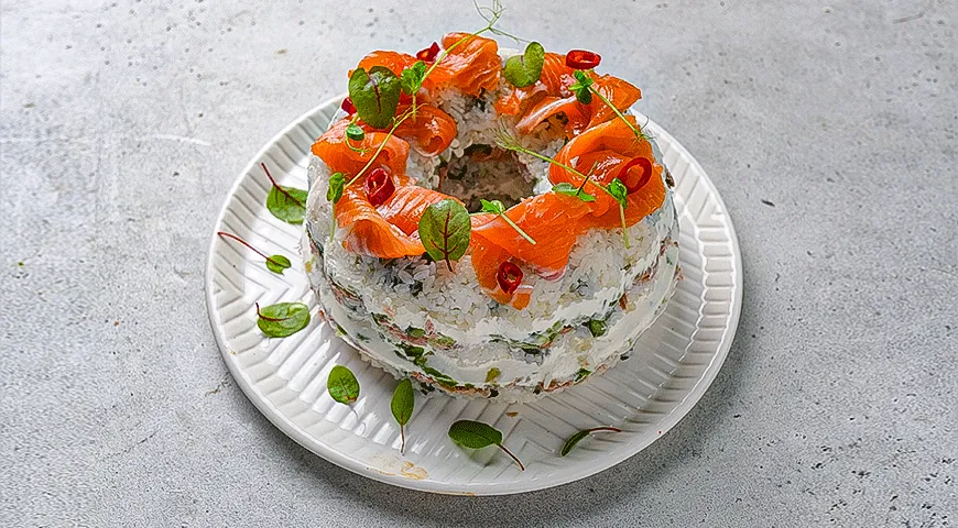 Суші-торт з тунцем: вишукана страва вдома, покроковий рецепт із фото 7