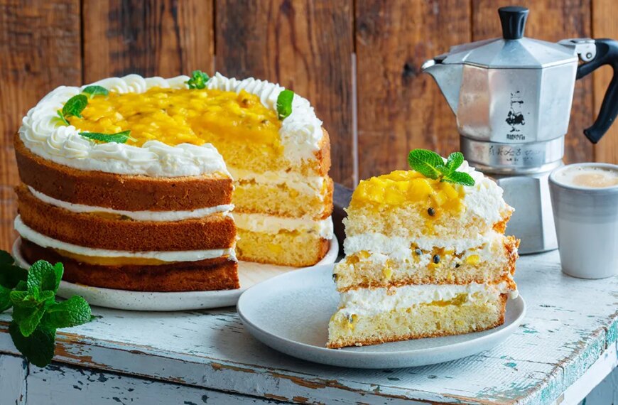 Головна 35 Неймовірний торт “Манго-Маракуйя”: екзотичний десерт з фото-рецептом