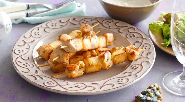 Соковиті курячі шашлички з яблуком на гриль-пательні: покроковий рецепт із фото 19