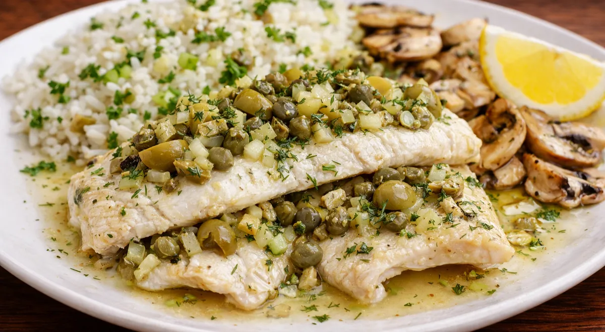 Риба, запечена з оливками та каперсами: покроковий рецепт з фото (427 ккал) 1