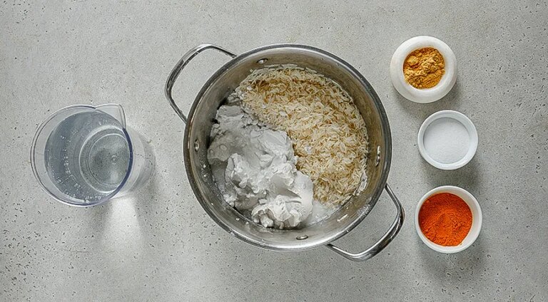 Ароматний кокосовий рис з хрустким тофу: покроковий рецепт із фото 9