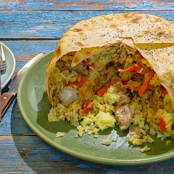 Шах-плов з куркою в лаваші: королівська страва з фото та порадами